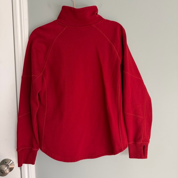 Ariat Rebar Funnelneck Red Pullover Sweatshirt - Picture 8 of 14